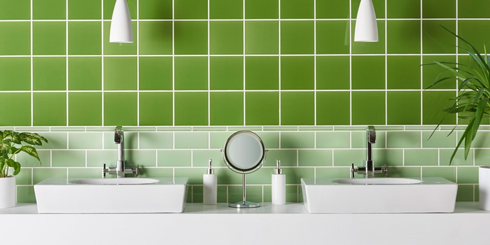 Green Tiled Kitchen